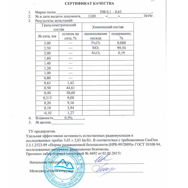 Характеристики песка в песочницу